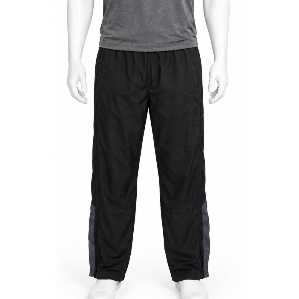 STARTER Men's Black Gray Track Pants Athletic Joggers Size Small S Windbreaker